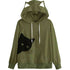 Women's Casual Hoodie - Character Gray L - menochic